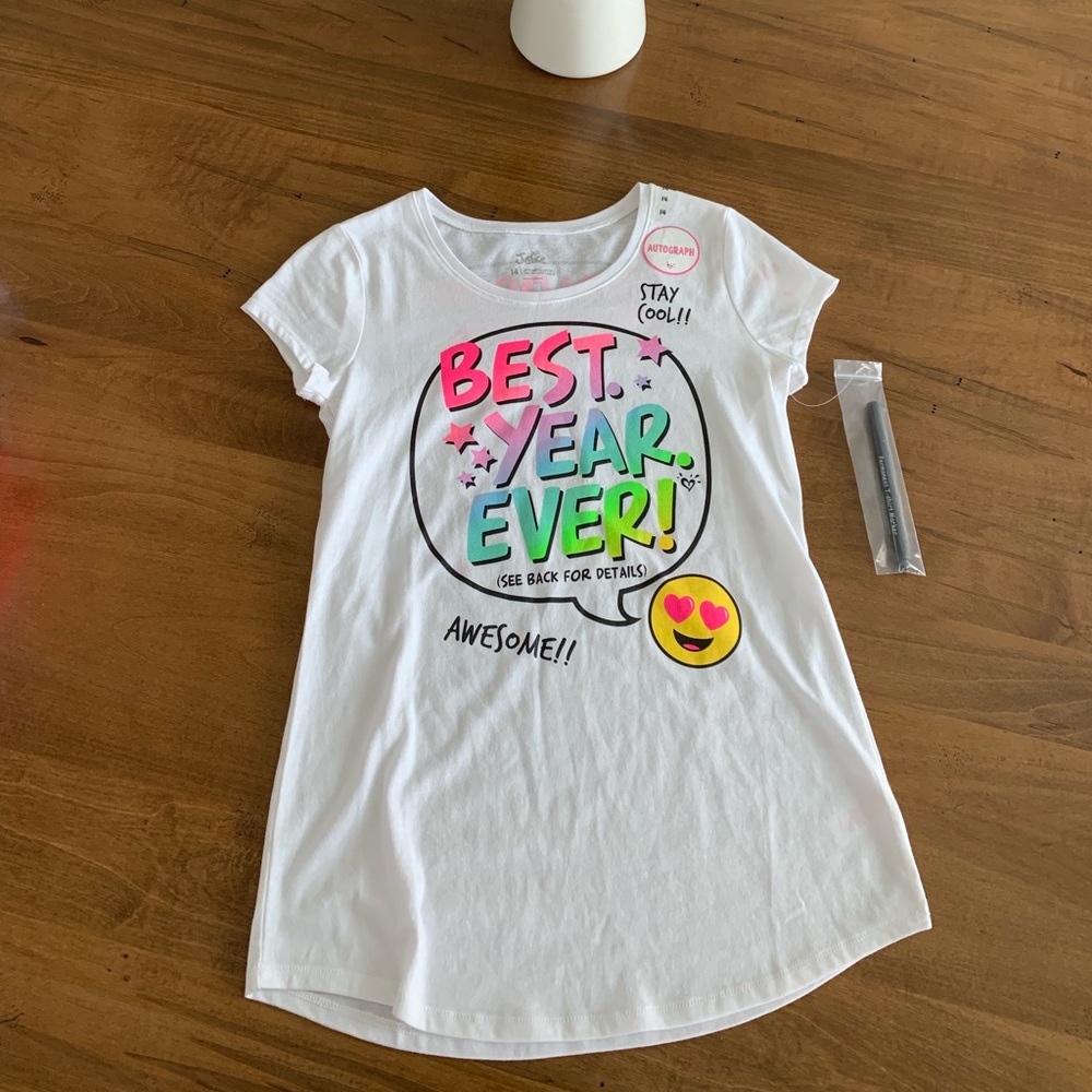 Justice NWT’s School autograph shirt sz 14